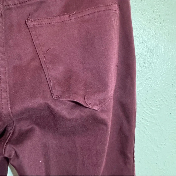 Madewell Jeans | Madewell 10" High Riser Skinny Jeans Maroon - Picture 8 of 8